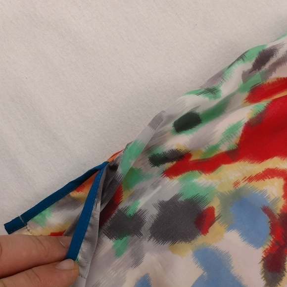 Anthropologie Fei abstract floral multi color tank top size s - Picture 7 of 9